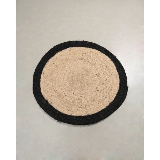 Ψάθα Πλεκτό Στρογγυλό Σουπλά Γιούτας με Φάσα Norah 35cm Natural