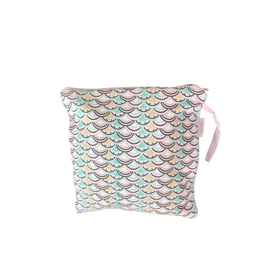 Βαμβακερό Παιδικό Νεσεσέρ Σχέδιο Κύματα Baby Pouch 22x22cm 22x22cm Άκουα