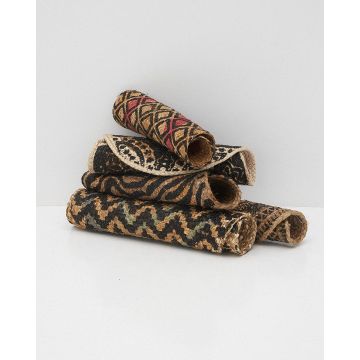 Ψάθα Πλεκτό Οικολογικό Οβάλ Χαλί Εισόδου Γιούτα Gimlet Design 1 50x80cm 50x80cm Μπεζ - 