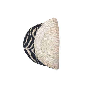 Ψάθα Πλεκτό Οικολογικό Οβάλ Χαλί Εισόδου Γιούτα Gimlet Design 4 40x60cm 40x60cm Μπεζ Απαλό - 