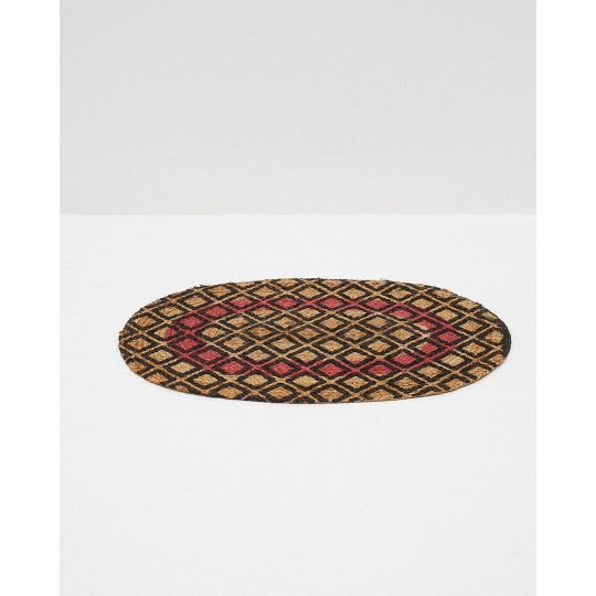 Ψάθα Πλεκτό Οικολογικό Οβάλ Χαλί Εισόδου Γιούτα Gimlet Design 5 40x60cm 40x60cm Μπεζ