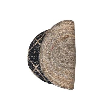 Ψάθα Πλεκτό Οικολογικό Οβάλ Χαλί Εισόδου Γιούτα Gimlet Design 8 40x60cm 40x60cm Μπεζ - 