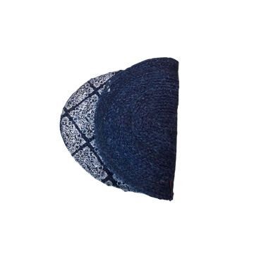 Ψάθα Πλεκτό Οικολογικό Οβάλ Χαλί Εισόδου Γιούτα Gimlet Design 14 40x60cm 40x60cm Μπλε - 