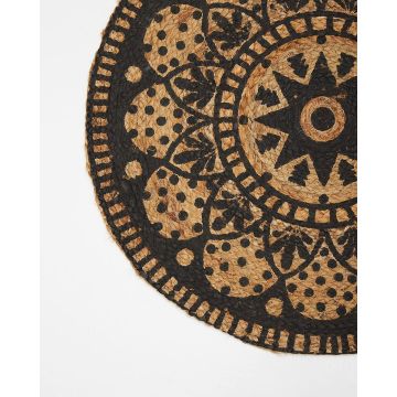 Ψάθα Πλεκτό Οικολογικό Στρογγυλό Χαλί Γιούτας Gimlet Design 2 Φ60cm Διάμετρος 60cm - 