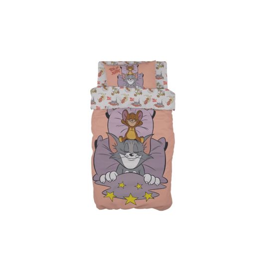 Σετ 3 Τεμαχίων Παιδικά Σεντόνια Tom & Jerry Warner Bros 165x250cm Μονή (165x250cm)