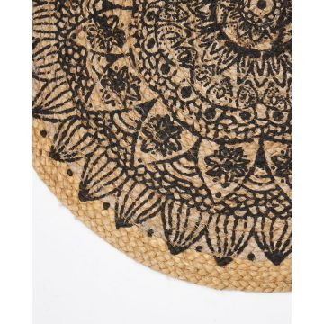 Ψάθα Πλεκτό Οικολογικό Στρογγυλό Χαλί Γιούτας Gimlet Design 7 Φ90cm Διάμετρος 90cm - 