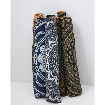 Ψάθα Πλεκτό Οικολογικό Στρογγυλό Χαλί Γιούτας Gimlet Design 7 Φ90cm Διάμετρος 90cm - 