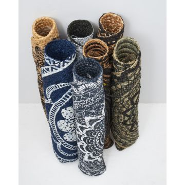 Ψάθα Πλεκτό Οικολογικό Στρογγυλό Χαλί Γιούτας Gimlet Design 7 Φ90cm Διάμετρος 90cm - 