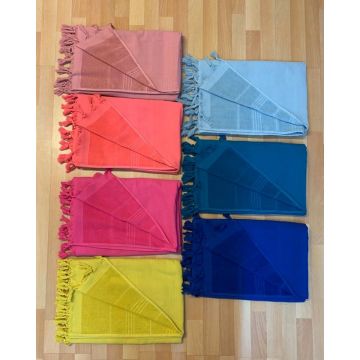 Βαμβακερή Πετσέτα Διπλής Όψης με Κρόσσια Klima σε 8 Αποχρώσεις 90x170cm Θαλάσσης | 90x170cm