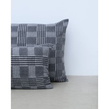 Βρεφική Fleece Pied De Poule Μαξιλαροθήκη Firenze 30x45cm 30x45cm Μαύρο - 