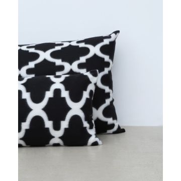 Βρεφική Fleece Arabesque Μαξιλαροθήκη Firenze 30x45cm 30x45cm Μαύρο - 