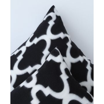 Βρεφική Fleece Arabesque Μαξιλαροθήκη Firenze 30x45cm 30x45cm Μαύρο - 