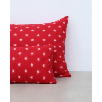 Βρεφική Fleece Μαξιλαροθήκη με Αστεράκια Firenze 30x45cm 30x45cm Κόκκινο - 