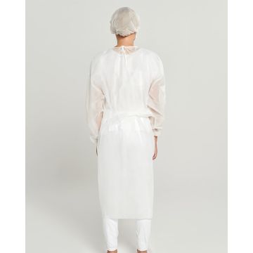 Ολόσωμη Non Woven Ρόμπα Ποδιά Μίας Χρήσης Protect One Size Άσπρο - 