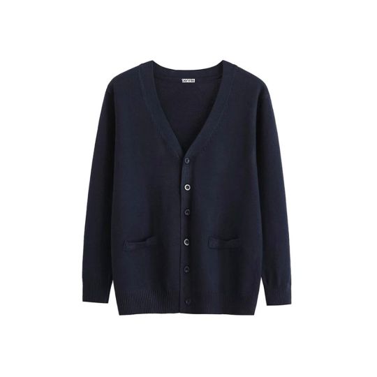 Πλεκτή Ζακέτα με Μακρύ Μανίκι Cosy Μπλε Σκούρο