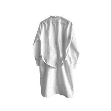 Λευκή Ιατρική Ρόμπα με Μπροστινές Τσέπες Scrub Άσπρο - 