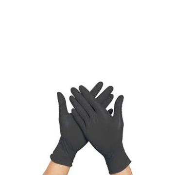 Μαύρα Γάντια Νιτριλίου Μίας Χρήσης 100 Τεμάχια σε 3 Μεγέθη - 