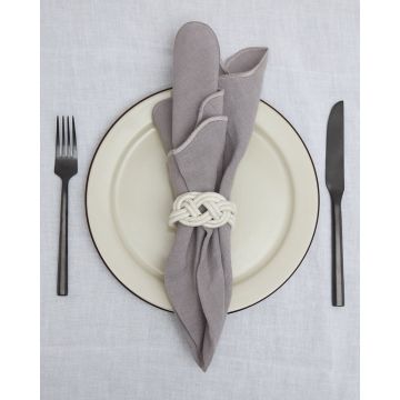 Δαχτυλίδι Πετσέτας Φαγητού Πλεκτός Κρίκος Μακραμέ Ember One Size (5x5cm) Natural