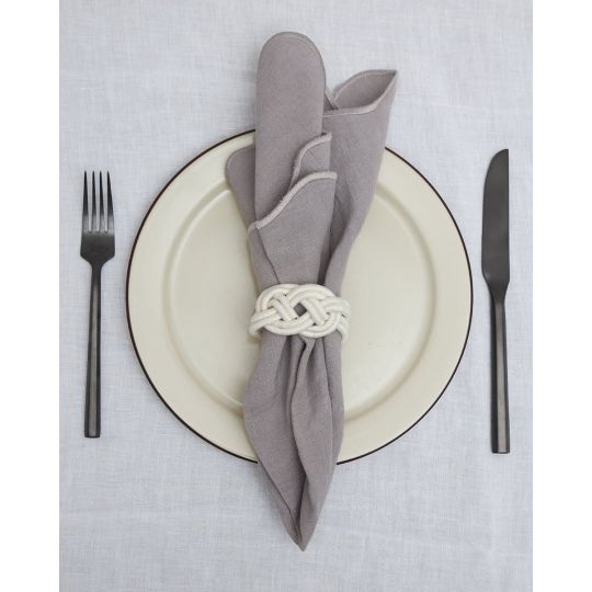 Δαχτυλίδι Πετσέτας Φαγητού Πλεκτός Κρίκος Μακραμέ Ember One Size (5x5cm) Natural