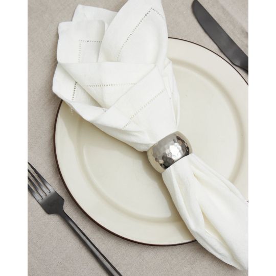 Δαχτυλίδι Πετσέτας Φαγητού Ασημί Ορείχαλκος Ember One Size (5x5cm) Ασημί