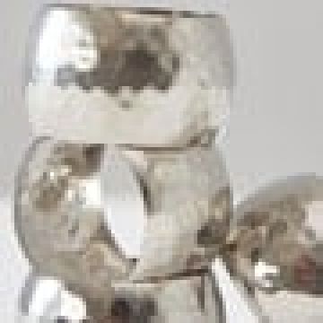 Δαχτυλίδι Πετσέτας Φαγητού Ασημί Ορείχαλκος Ember One Size (5x5cm) Ασημί - 