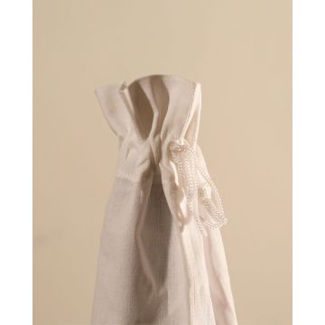 Θήκη μπουκαλιού Miniature 15 με κέντημα αμπελιού One Size Άσπρο - 