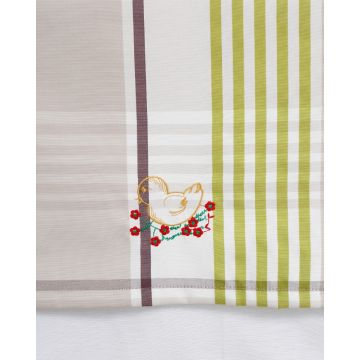 Καρώ Τραβέρσα Κέντημα Πουλάκι 40x180cm Desire Τραβέρσα (40x180cm) Μπεζ - 