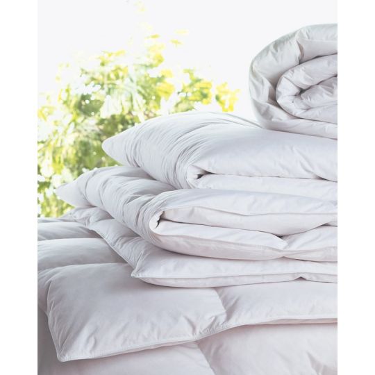 Πουπουλένιο Πάπλωμα με Βαμβακερό Κάλυμμα Warwick Άσπρο