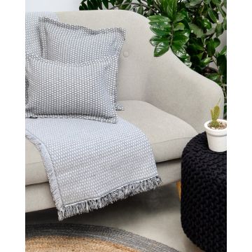 Σύμμεικτο Βαμβάκι Διακοσμητική Oxford Μαξιλαροθήκη σε Πουά Σχέδιο Arkesini σε 3 Αποχρώσεις - 