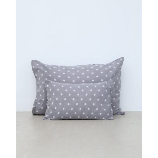 Fleece Γκρι Πουά Μαξιλαροθήκη Firenze σε 2 Διαστάσεις Γκρι