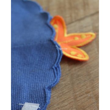 Βαμβακερό Κάλυμμα Ψωμιέρας Σχέδιο Αστερίες One Size Μπλε - 