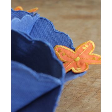 Βαμβακερό Κάλυμμα Ψωμιέρας Σχέδιο Αστερίες One Size Μπλε - 