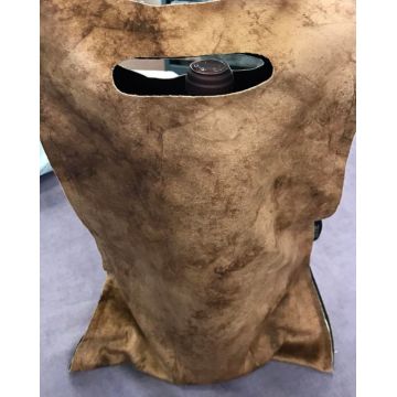 Μονόχρωμη Suede Μπουκαλοθήκη Mars 22x40cm One Size (22x40cm) Καφέ - 