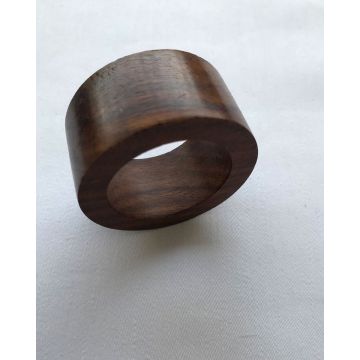 Ξύλινο Δαχτυλίδι Πετσέτας Φαγητού Καφέ Σκούρο Ember One Size (5x5cm) Καφέ Σκούρο - 