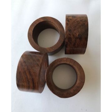 Ξύλινο Δαχτυλίδι Πετσέτας Φαγητού Καφέ Σκούρο Ember One Size (5x5cm) Καφέ Σκούρο - 