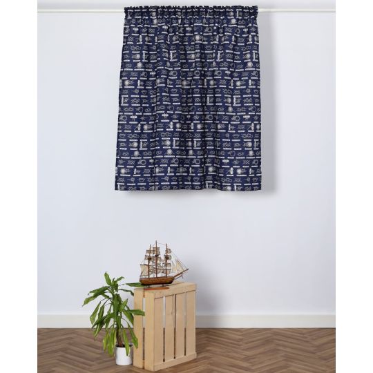 Έτοιμη Ραμμένη Κουρτίνα Nautica