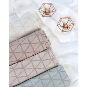 Έτοιμη Ραμμένη Ζακάρ Κουρτίνα Toblerone σε 4 Αποχρώσεις 140x250cm Στενό Φύλλο (140x250cm)