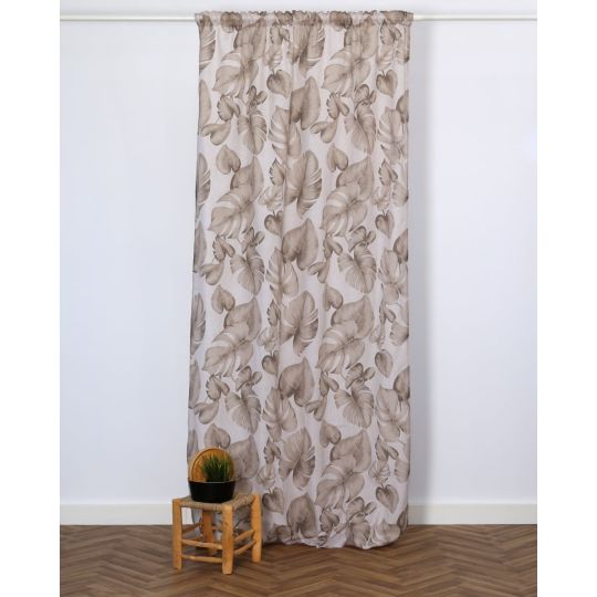 Έτοιμη Ραμμένη Κουρτίνα Monstera