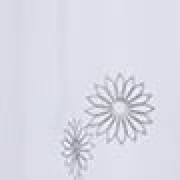 Έτοιμη Ραμμένη Κουρτίνα Λουλούδι Κέντημα Happy Στενό Φύλλο (140x235cm) Άσπρο - 