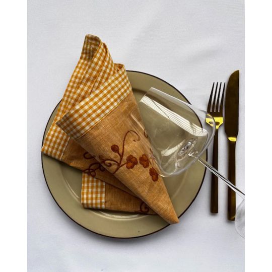 Βαμβακερή Πετσέτα Φαγητού με Κέντημα Borea Bo Maison 45x45cm 45x45cm