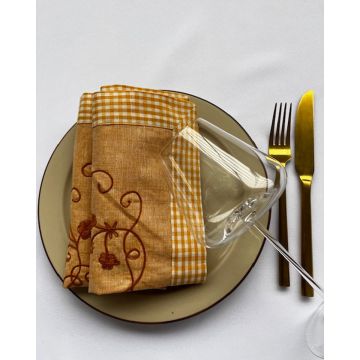 Βαμβακερή Πετσέτα Φαγητού με Κέντημα Borea Bo Maison 45x45cm 45x45cm - 