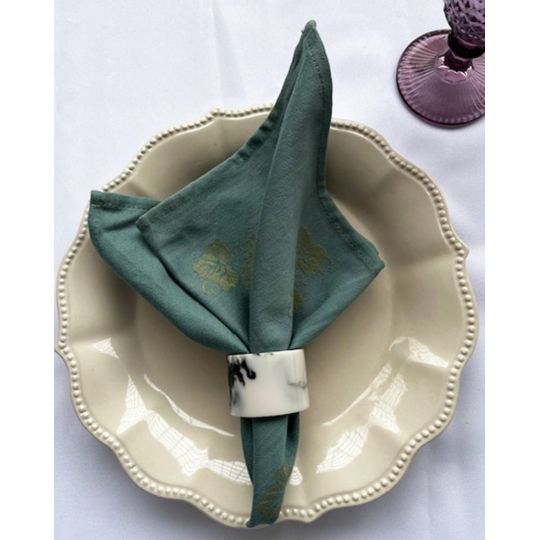 Βαμβακερή Πετρόλ Ζακάρ Πετσέτα Φαγητού Rozy 40x40cm 40x40cm Πετρόλ