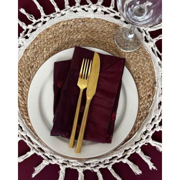 Κόκκινη Διακοσμητική Πετσέτα Φαγητού Κ5 40x40cm 40x40cm Κόκκινο - 