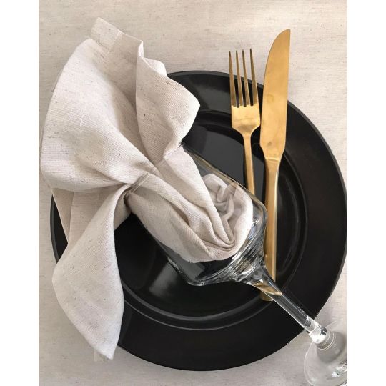 Μπεζ Natural Πετσέτα Φαγητού Elsa Panama 50x50cm 50x50cm Μπεζ