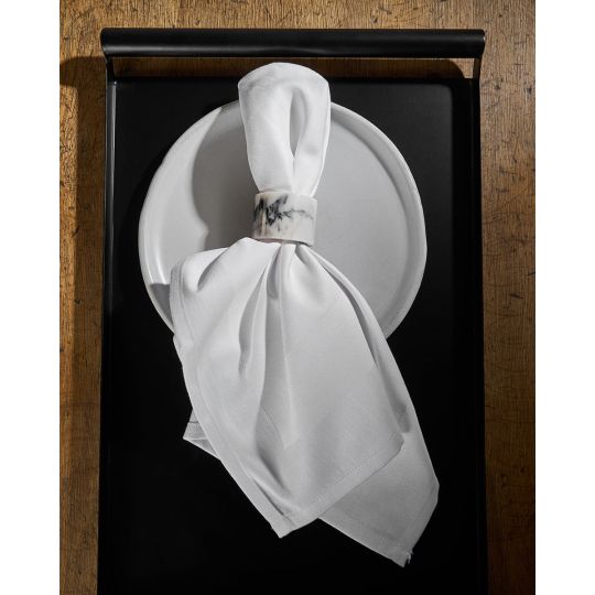 Βαμβακερή Πετσέτα Φαγητού Gourmet Plain 45x45cm 45x45cm Άσπρο