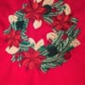 Κόκκινη Πετσέτα Φαγητού Κέντημα Στεφανάκι Yohana 48x48cm 48x48cm Κόκκινο - 