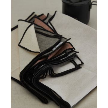 Μονόχρωμη Πετσέτα Φαγητού με Φεστόνι Sines 53x53cm 53x53cm - 