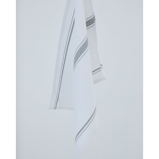 Βαμβακερό Ριγέ Ποτηρόπανο Marra 40x50cm 40x50cm Άσπρο