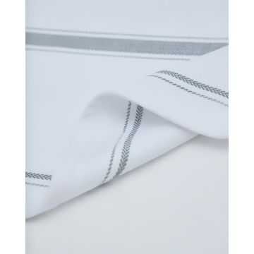 Βαμβακερό Ριγέ Ποτηρόπανο Marra 40x50cm 40x50cm Άσπρο - 