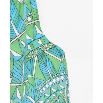 Βαμβακερή Ποδιά Κουζίνας Με Γεωμετρικά Σχέδια Kacy 56x87.5cm One Size (56x87.5cm) Πράσινο - 